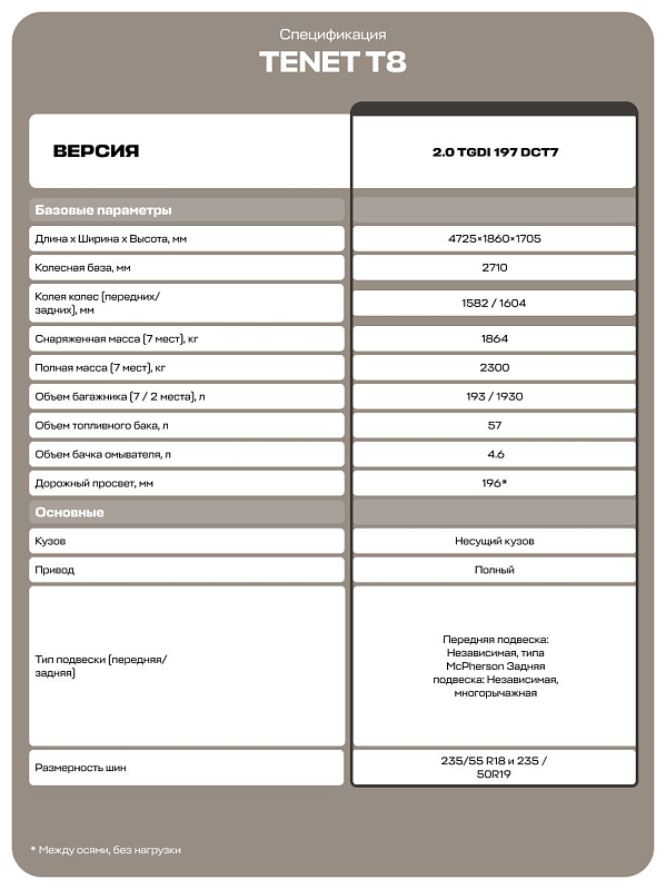 TENET T8 Прайм 4WD, черный