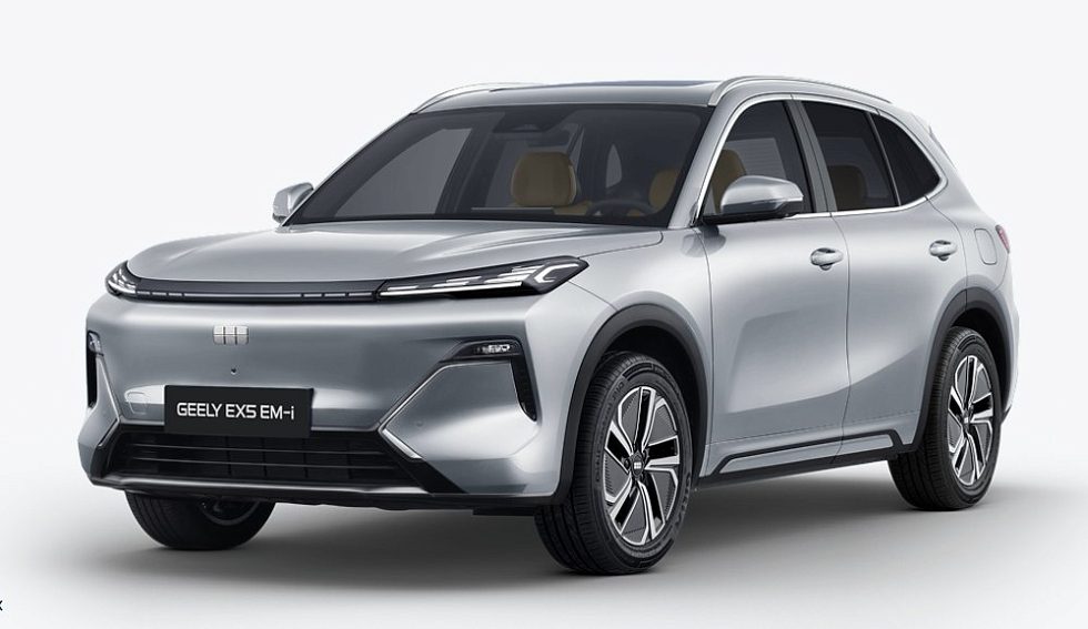 Geely EX5 EM-i Макс, серебряный