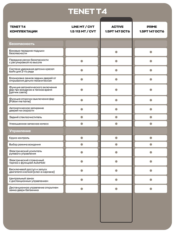 TENET T4 Active, серый