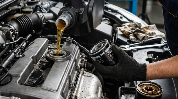 Замена масла в двигателе — фото