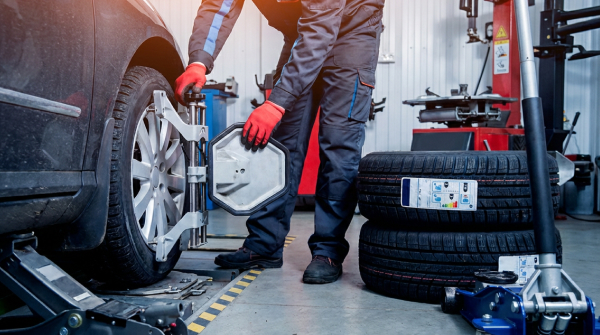 Обычная резина + проверка углов установки колес (диагностика сход-развала) — фото